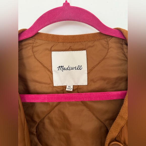 Madewell quilted burnt orange Leigh wait puffer SIZE XL - Picture 3 of 3